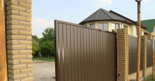 Купить откатные ворота из профнастила Артем, цена от 1761 руб.